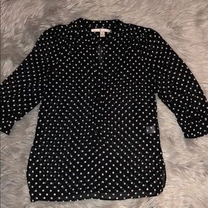 Black and white blouse